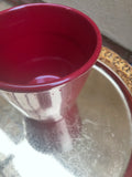 Red ceramic pot - 14cm height - indoor plant pot - Parijat Plant 