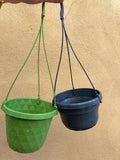 2 plant hanging plant pot - 14cm hanging pot - indoor hanging pot - Parijat Plant 