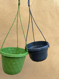 2 plant hanging plant pot - 14cm hanging pot - indoor hanging pot - Parijat Plant 