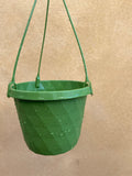 Green hanging pot - 14cm green hanging pot - indoor hanging pot - Parijat Plant 