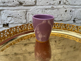 mini ceramic pot - indoor plant pot - golden plate is not included - Parijat Plant 