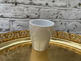 mini ceramic pot - indoor plant pot - golden plate is not included - Parijat Plant 