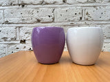 mini ceramic pot - indoor plant pot - mini succulent / cacti / orchid plant pot - parijat plant pot - best plant pot - purple plant pot - white plant pot - cute plant pot - pot - lovely plant pot for gifts -  cute plant pot for sell - cute pot