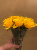 Fresh hand picked yellow rose sticks - without glass vase - 10 yellow rose flower subscription box - Free gift - Parijat Plant 