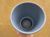 light blue ceramic pot - 12cm diameter - indoor plant pot - golden plate is not included - Parijat Plant 