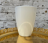 white ceramic pot - 12cm diameter - indoor plant pot - golden plate is not included - Parijat Plant 